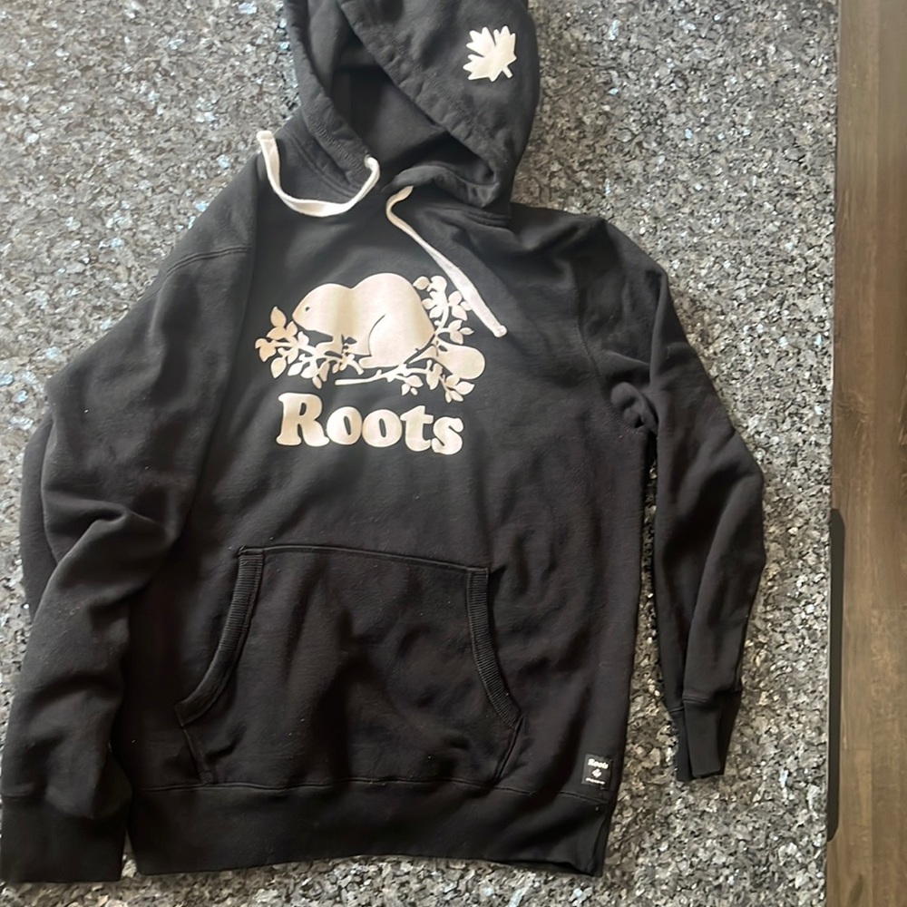 Roots Black Hoodie Large